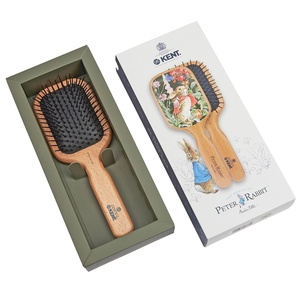 image:imageKent Peter Rabbit Small Bristle Nylon Mix Hairbrush Natural Boar Bristle Hair Brush Wooden Beechwood Handle Professional Hair Brushes for Women All Hair TypesPR03