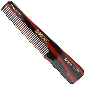 image:imageKent R18T Handmade All Fine Tooth Pocket Comb for Men Hair Comb for Styling Hair Mustache and Beard Saw Cut and Hand Polished Made in England3 Pack