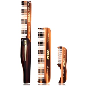 image:imageKent Set Mens Hair Pocket Combs 81T XSmall FOT All Fine Tooth 20T Fine Tooth Folding Comb Best Hair Beard and Mustache Grooming Kit for Travel and Home Care Handmade in EnglandTortoiseshell