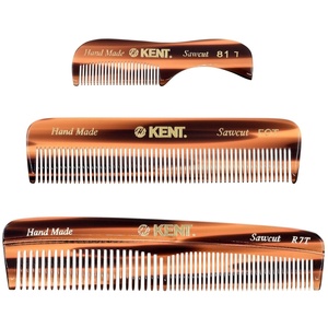 image:imageKent Set Mens Hair Pocket Combs Tortoise 81T XSmall FOT All Fine Tooth R7t Double Toothed Fine and Coarse Best Hair Beard and Mustache Grooming Kit for Travel and Home Care Handmade in EnglandTortoiseshell