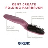 image:imageKent KCR10 Create Folding Hair Brush for Styling Short Hair  Travel Brush for Men and Women AntiStatic Scalp Stimulating Nylon Bristle in Purple
