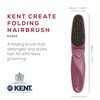 image:imageKent KCR10 Create Folding Hair Brush for Styling Short Hair  Travel Brush for Men and Women AntiStatic Scalp Stimulating Nylon Bristle in Purple