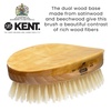 image:imageKent MS11 Finest Mens Hair Brush and Facial Brush for Beard Care  100 Natural White Boar Bristle Brush for Mens Grooming Scalp Brush 360 Wave and Beard Straightener for Mens Hair Care