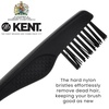 image:imageKent OS11 Military Club Hair Brush and Facial Brush for Hair and Beard Care  LPC3 Brush Cleaner Exfoliating Natural Boar Bristle Brush for Mens Grooming and Beard Straightener Made in England