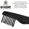 image:imageKent OS11 Military Club Hair Brush and Facial Brush for Hair and Beard Care  LPC3 Brush Cleaner Exfoliating Natural Boar Bristle Brush for Mens Grooming and Beard Straightener Made in England