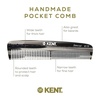 image:imageKent R7T Black Graphite Fine Tooth and Wide Tooth Hair Comb  Handmade Pocket Comb for Men Best Beard and Mustache Comb for Everyday Grooming Sawcut made in England