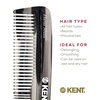 image:imageKent R7T Black Graphite Fine Tooth and Wide Tooth Hair Comb  Handmade Pocket Comb for Men Best Beard and Mustache Comb for Everyday Grooming Sawcut made in England
