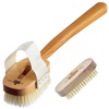 image:imageKent FD3 Luxury Beechwood Body Scrubbing Exfoliating BathShower Brush with 100 Pure White Bristle and Kent NB4 Natural Bristle Fingernail Brush and Hand Scrub Brush for Nails