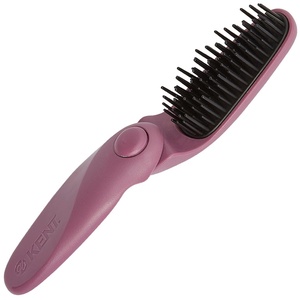 image:imageKent KCR10 Create Folding Hair Brush for Styling Short Hair  Travel Brush for Men and Women AntiStatic Scalp Stimulating Nylon Bristle in Purple